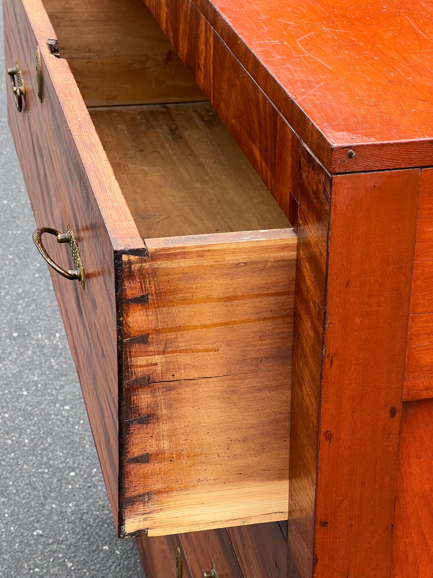 Antique Transitional Mahogany Chest of Drawers c. 1850