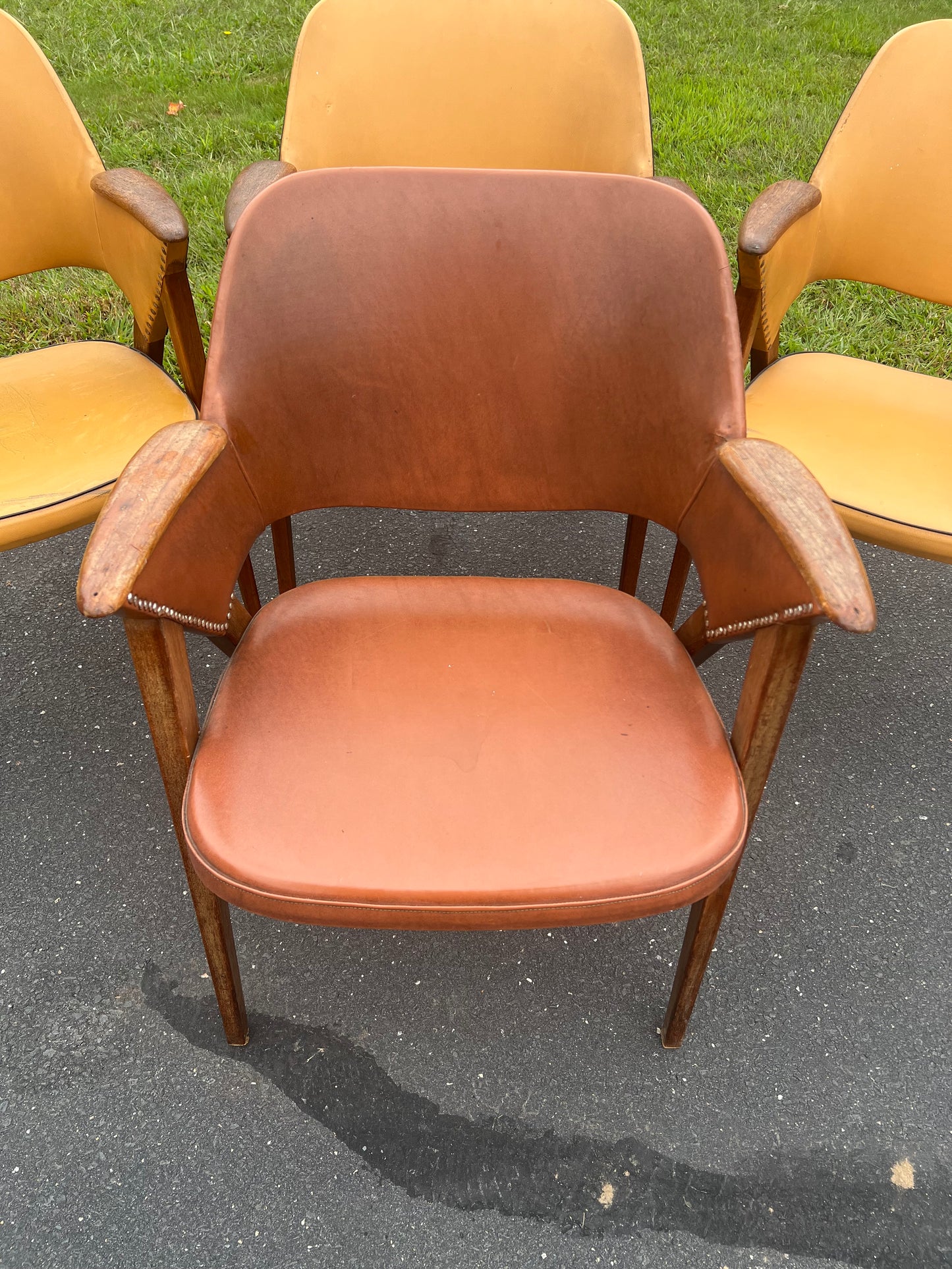 Set of Four Danish Modern Midcentury Teak Armchairs by Mobler Danmark