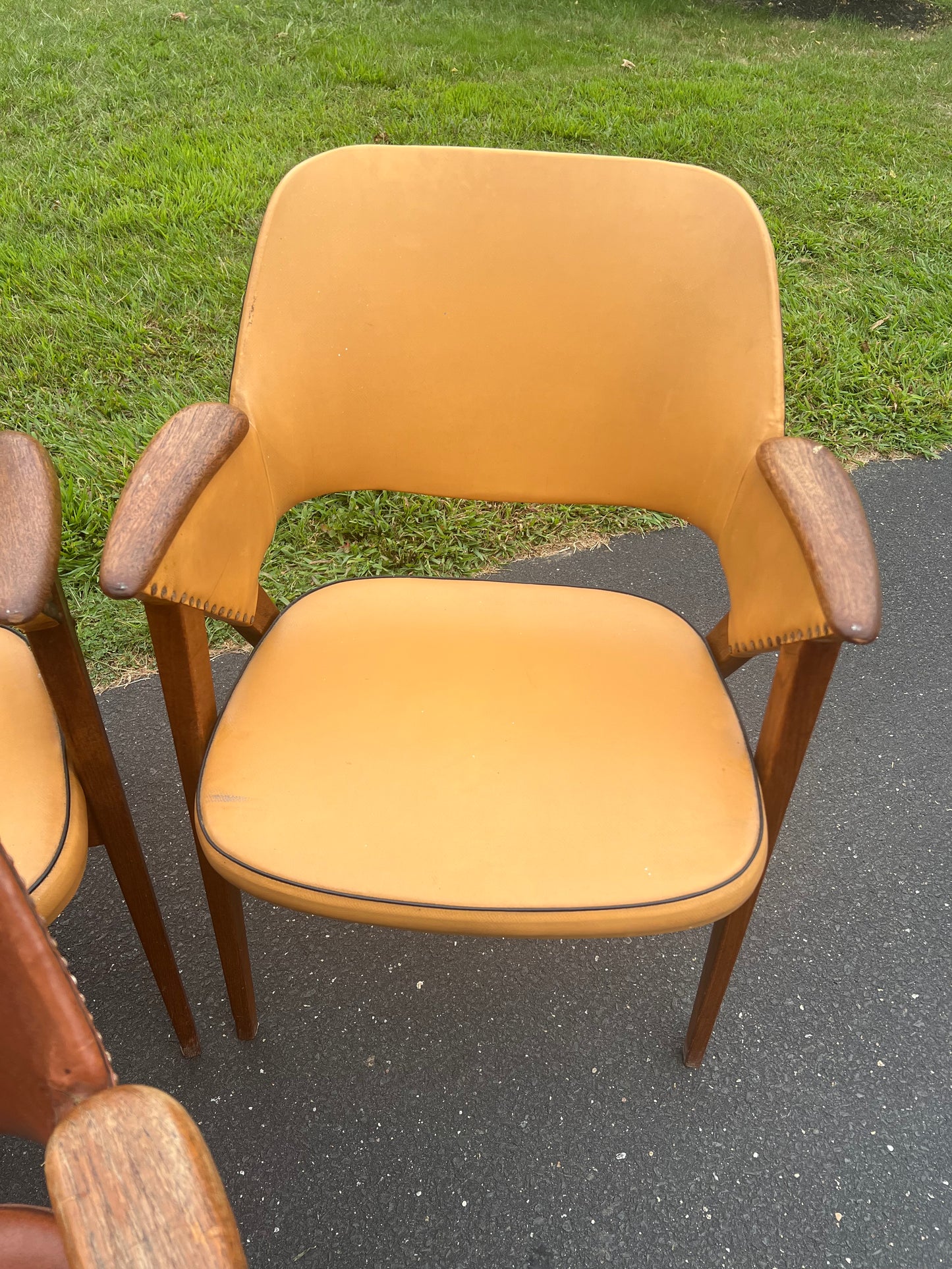 Set of Four Danish Modern Midcentury Teak Armchairs by Mobler Danmark