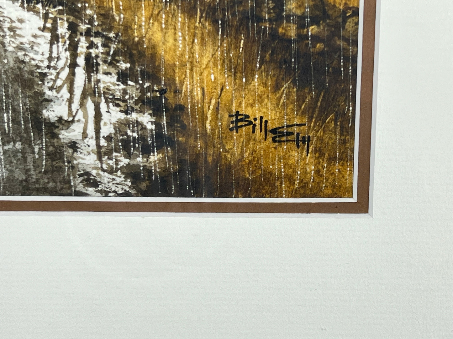 “Heavy Rain” Framed Watercolor by Bill Ely 1990