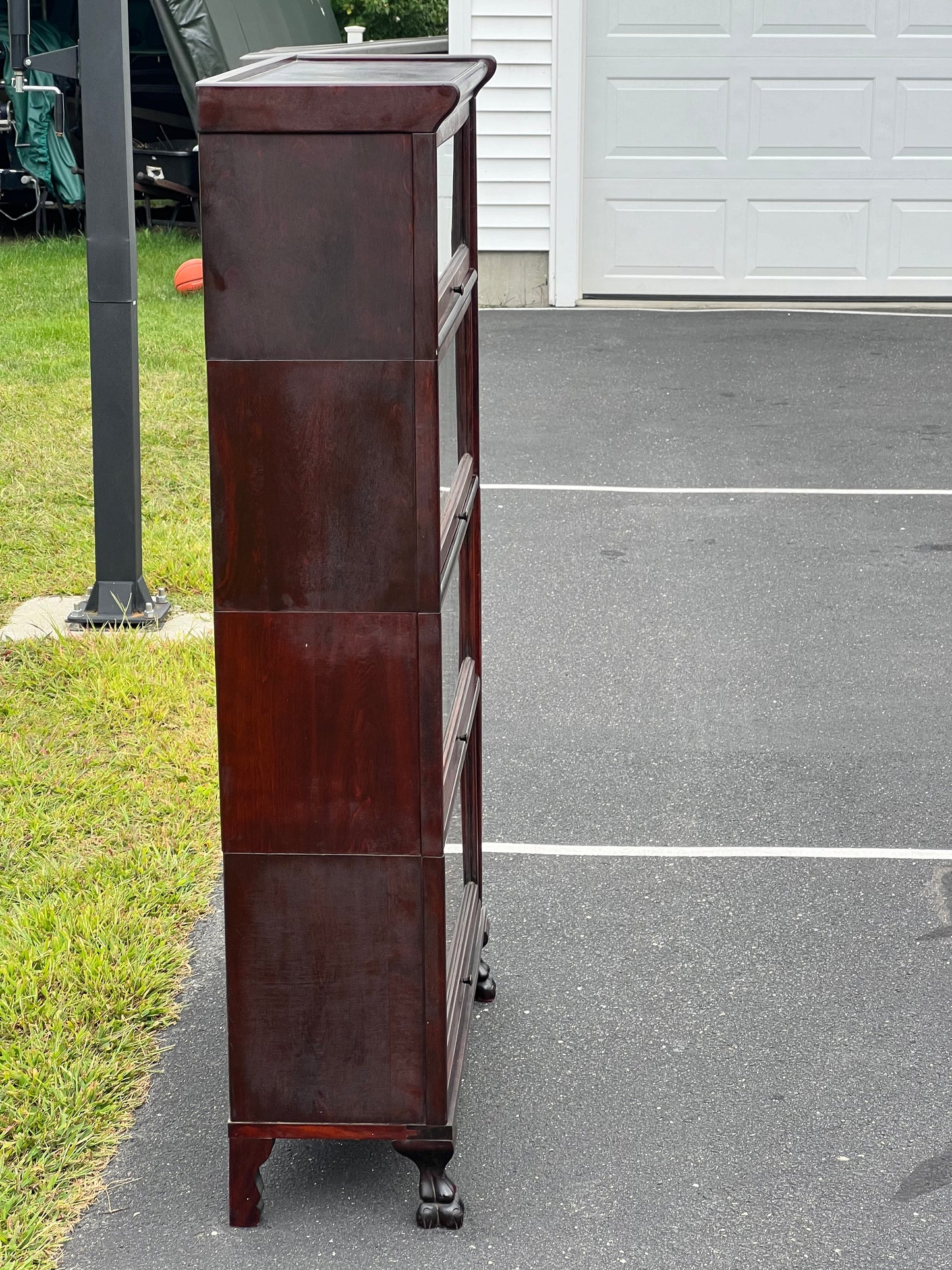 Antique Mahogany Four Stack Barrister Bookcase by Larkin