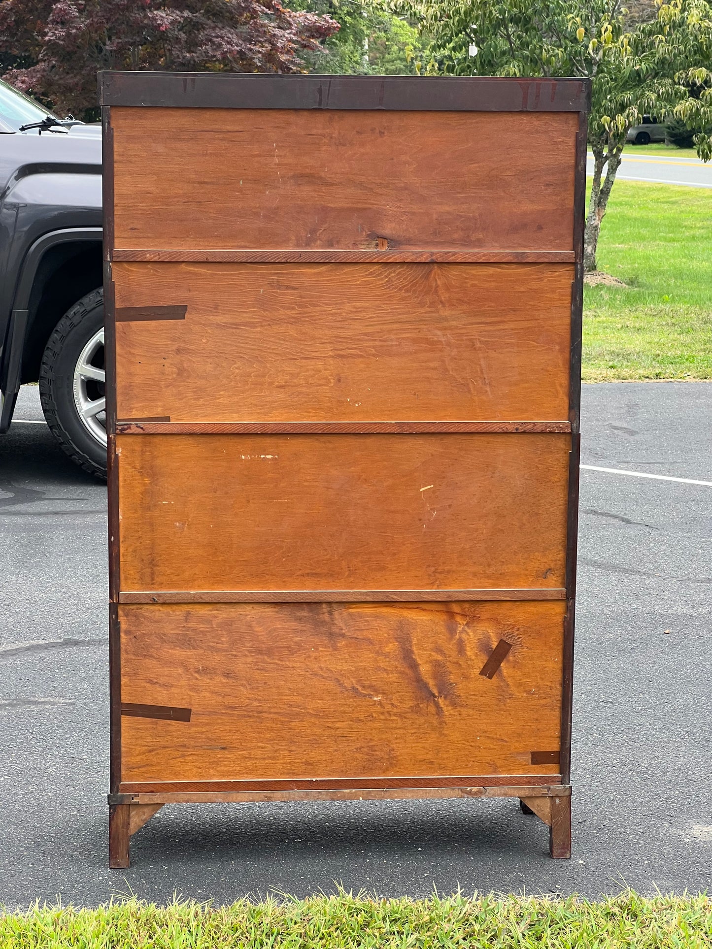 Antique Mahogany Four Stack Barrister Bookcase by Larkin