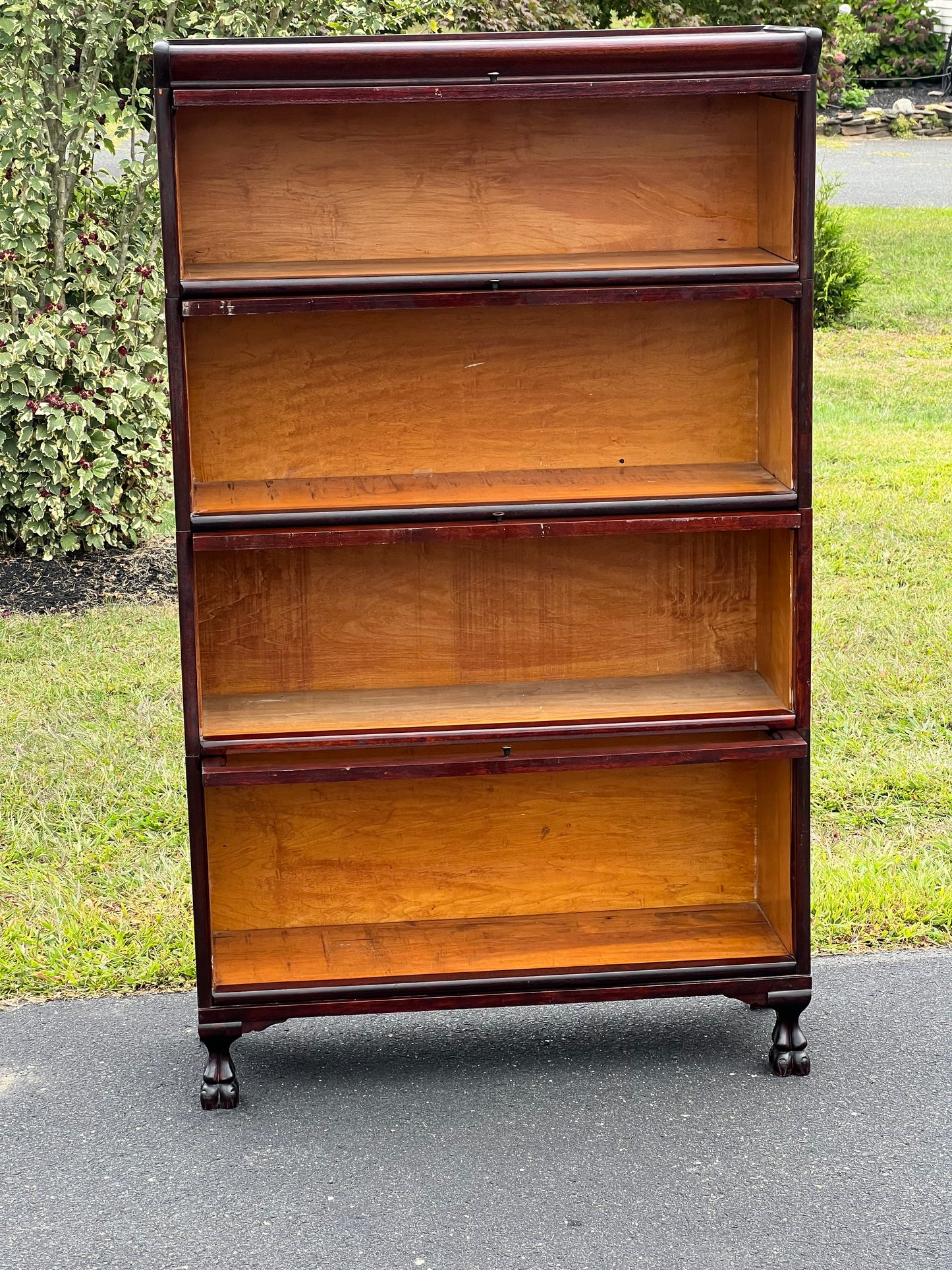 Antique Mahogany Four Stack Barrister Bookcase by Larkin