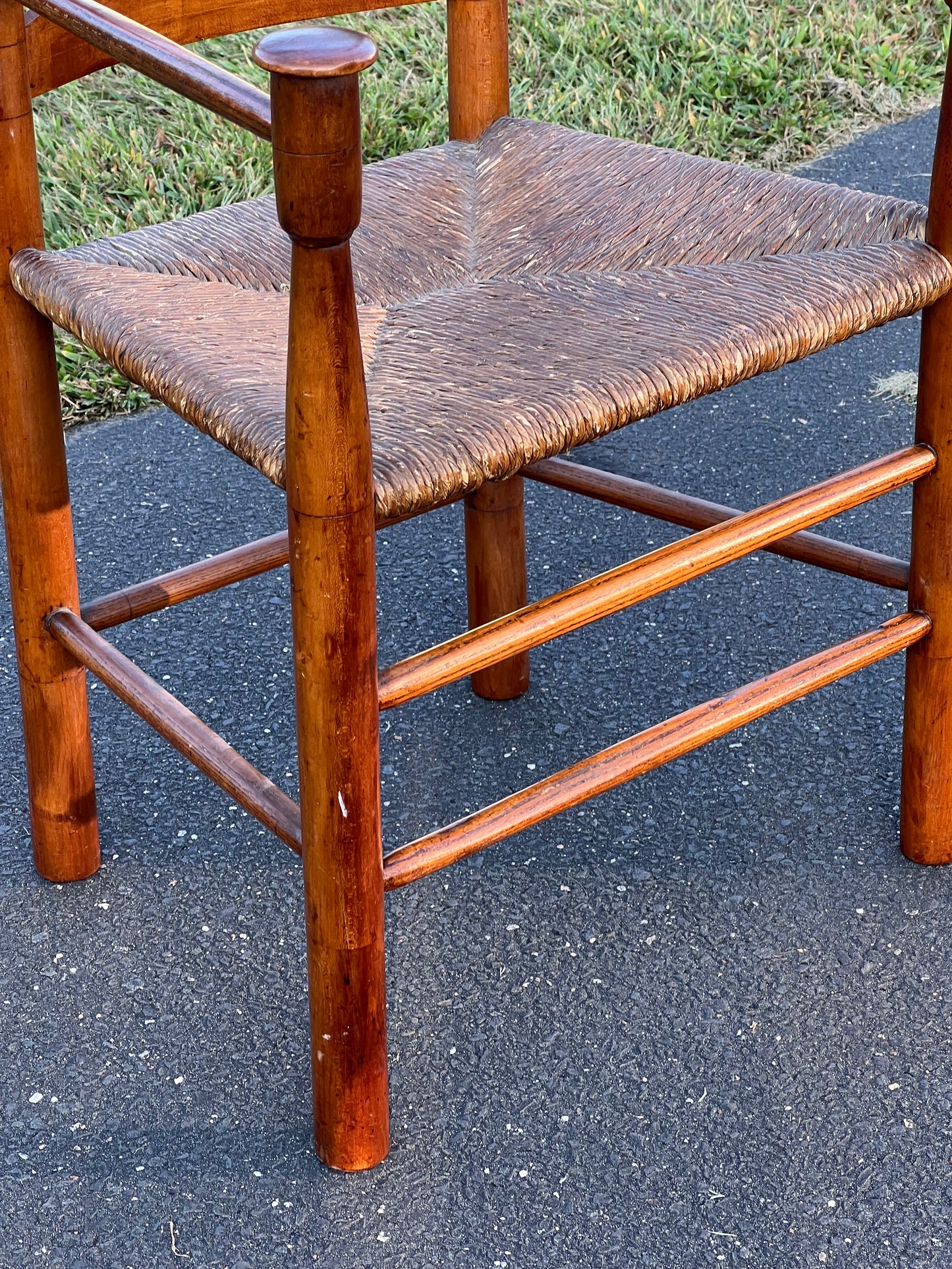 Antique Four Slat Mushroom Arm chair Attributed to the New Lebanon Shakers