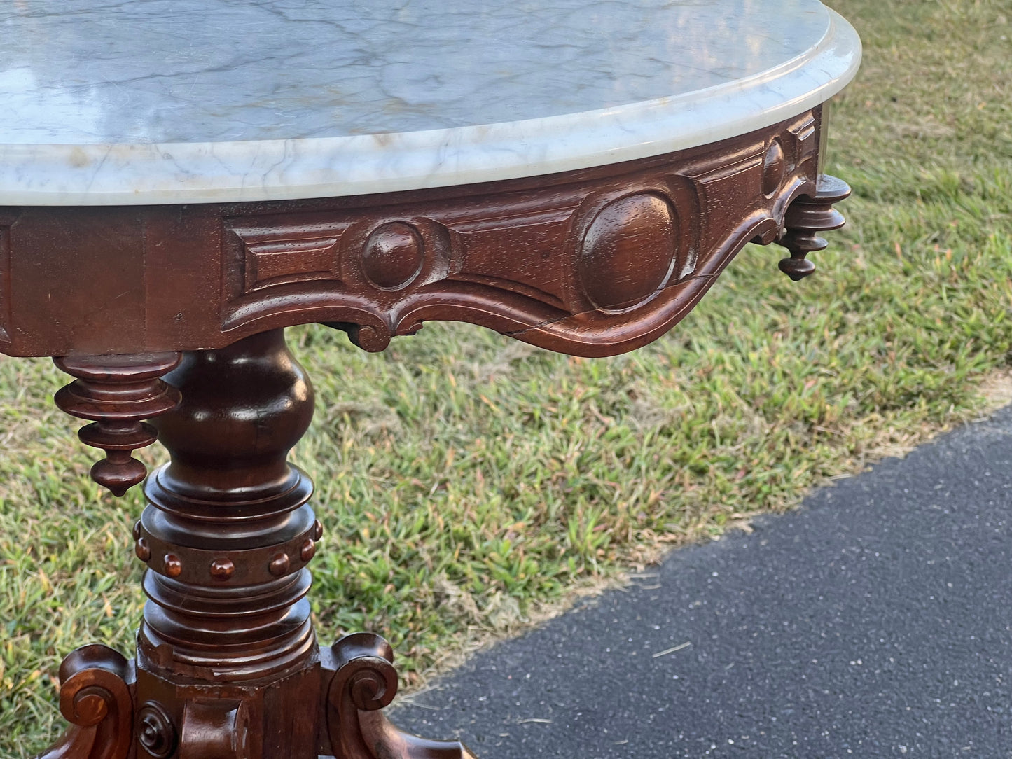 Fine Antique Victorian Marble Top Stand After Thomas Brooks c. 1880