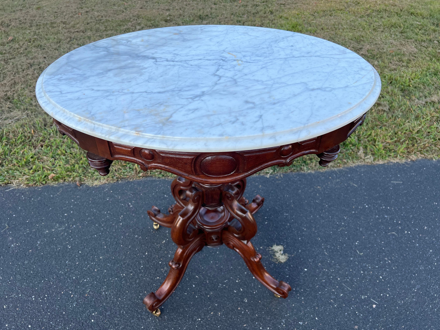 Fine Antique Victorian Marble Top Stand After Thomas Brooks c. 1880