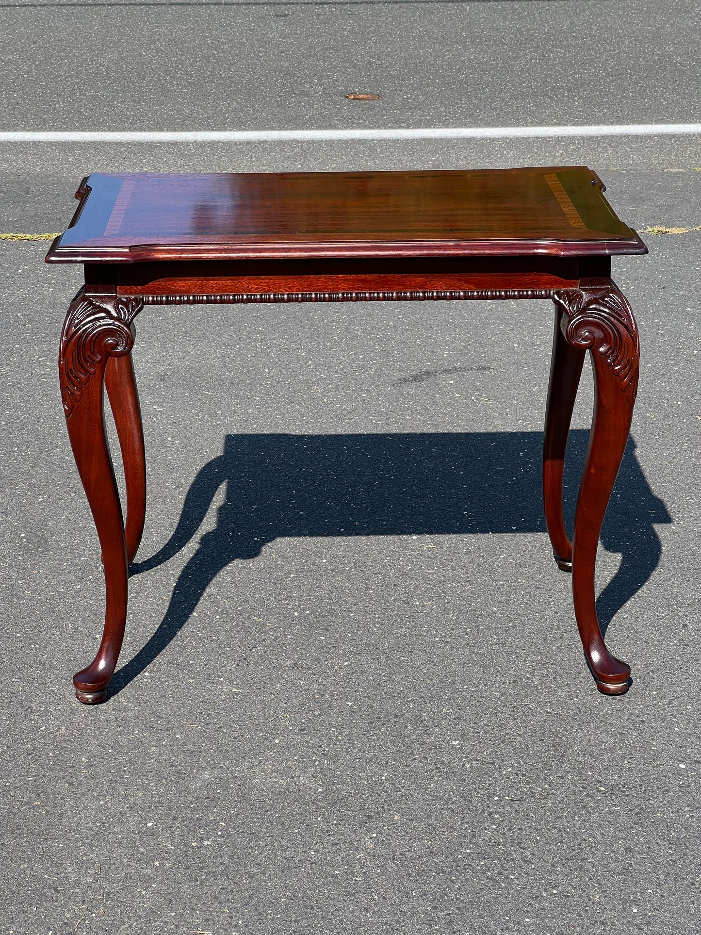 Vintage Custom Mahogany Chippendale Style Tea Table