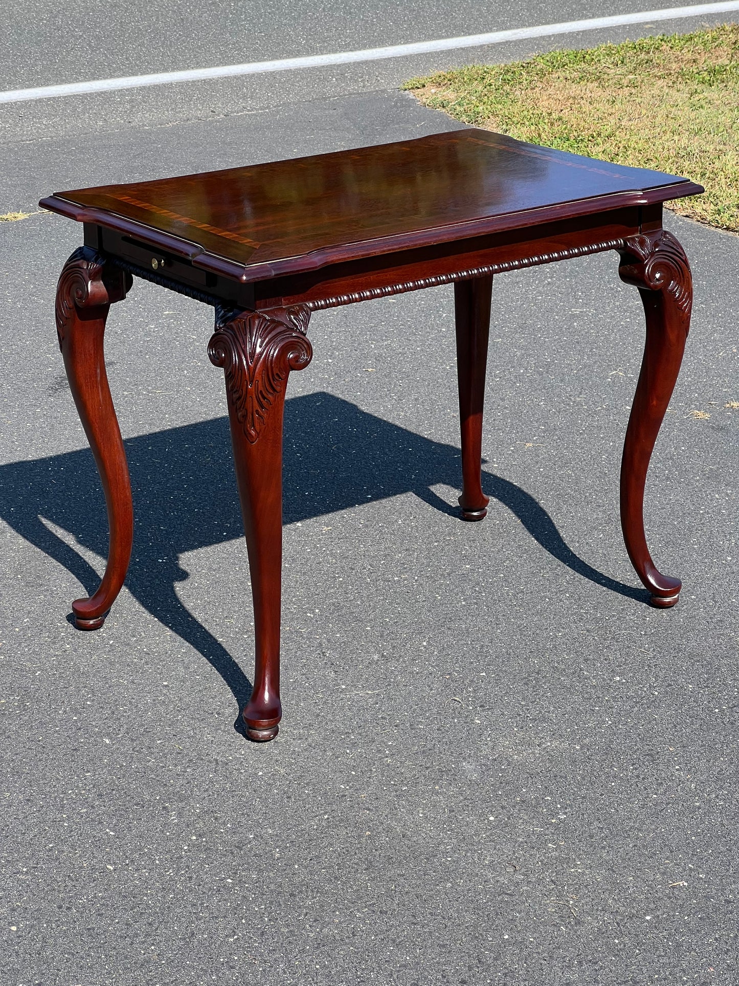 Vintage Custom Mahogany Chippendale Style Tea Table