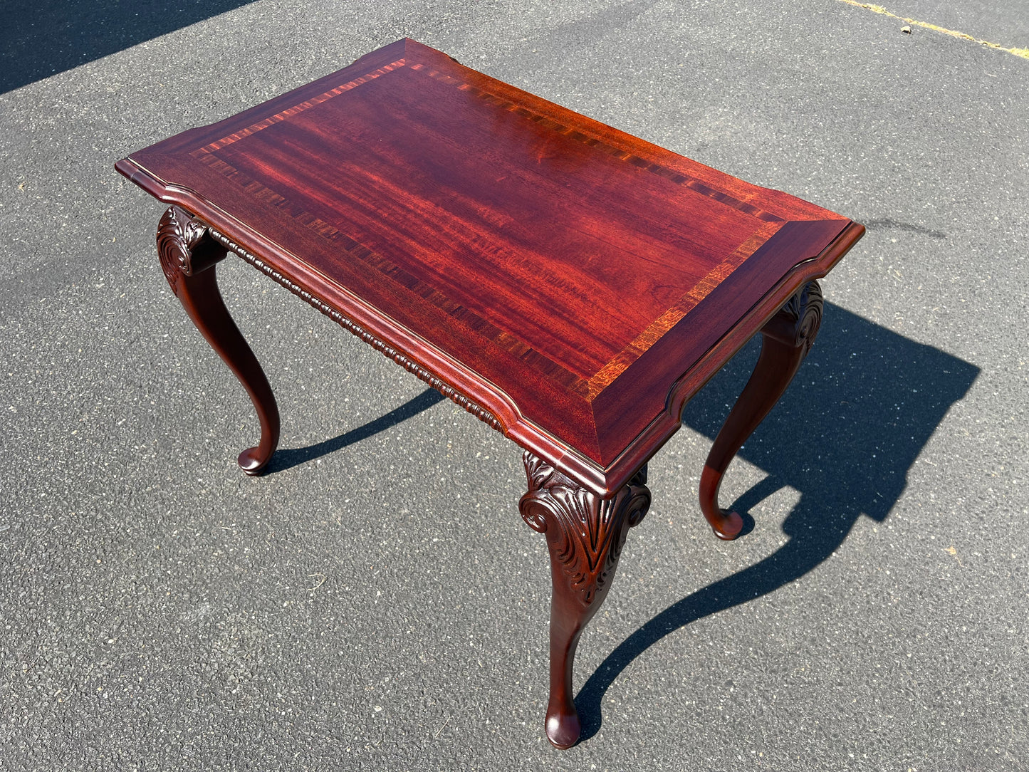 Vintage Custom Mahogany Chippendale Style Tea Table