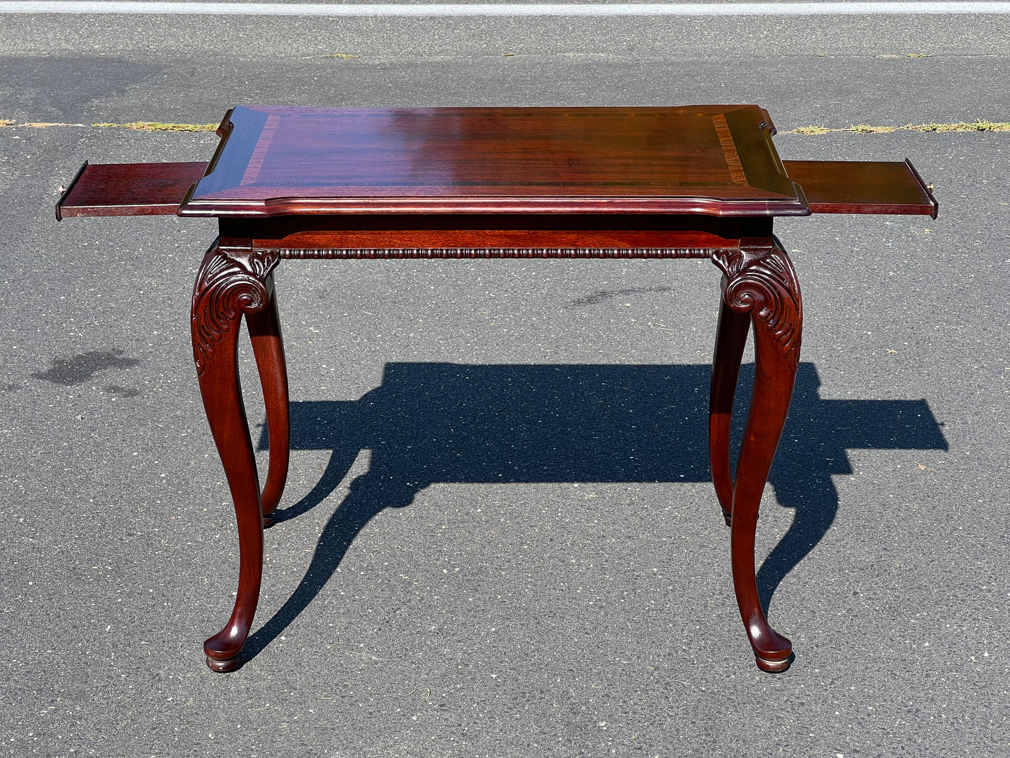 Vintage Custom Mahogany Chippendale Style Tea Table