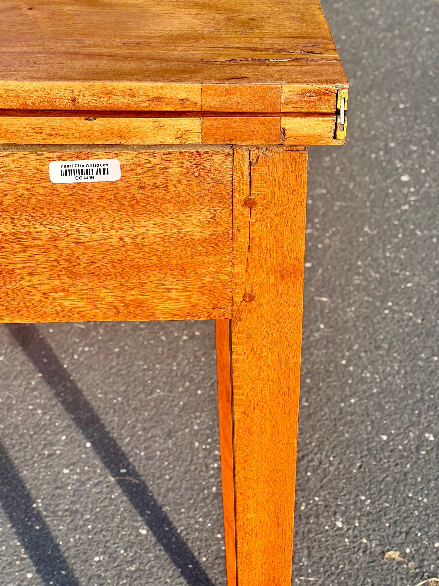 Antique Federal Hepplewhite Tiger Maple Game Table c. 1830