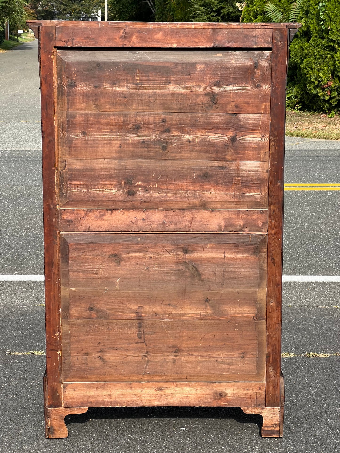 Fine Antique French Napoleon III Six Drawer Mahogany Chest with Butlers Secretary c. Mid 1800s