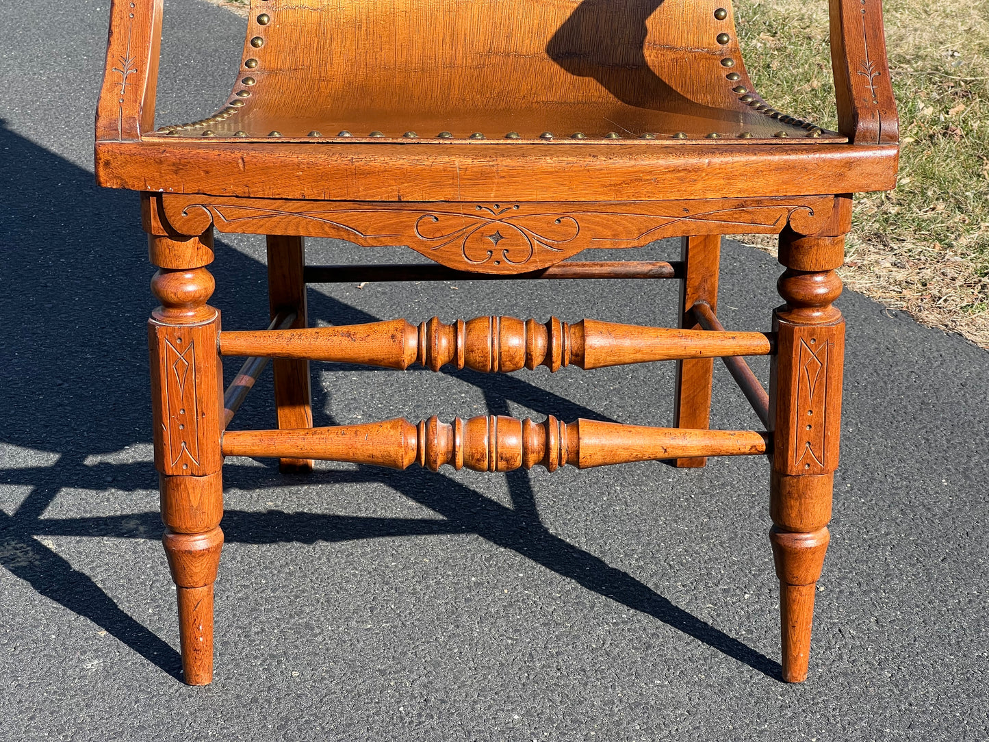 Antique Eastlake Victorian Fruitwood Parlor Chair