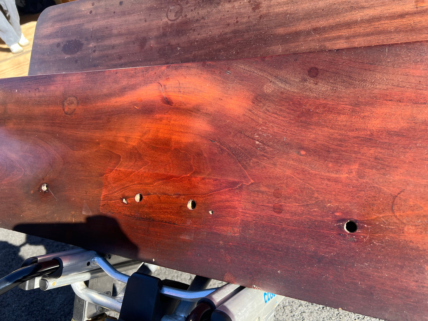 Antique American Empire Flame Mahogany Two Over Three Chest of Drawers from the 1830s