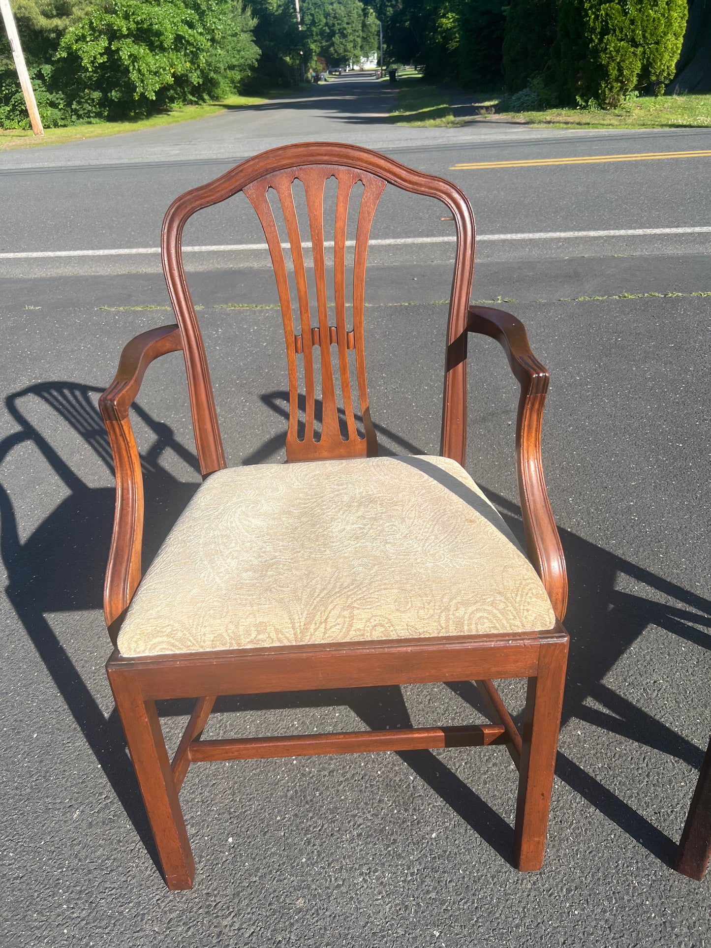 Pair of Antique Mahogany Georgian Armchairs