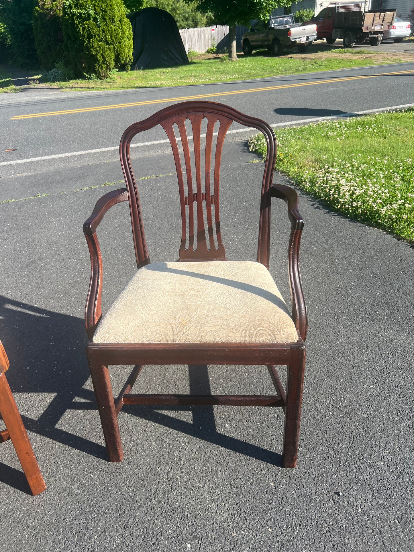 Pair of Antique Mahogany Georgian Armchairs