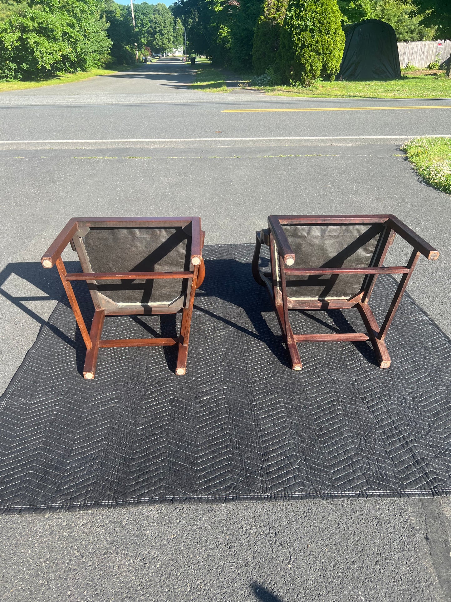 Pair of Antique Mahogany Georgian Armchairs