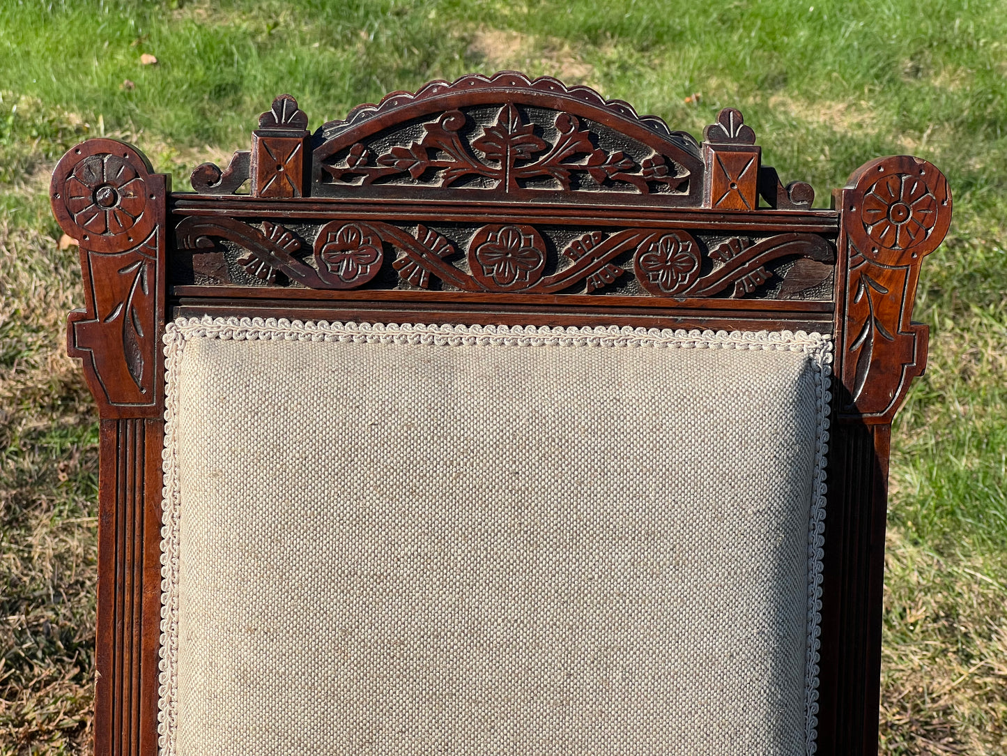 Pair of Antique Eastlake Victorian Parlor Chairs c. 1880