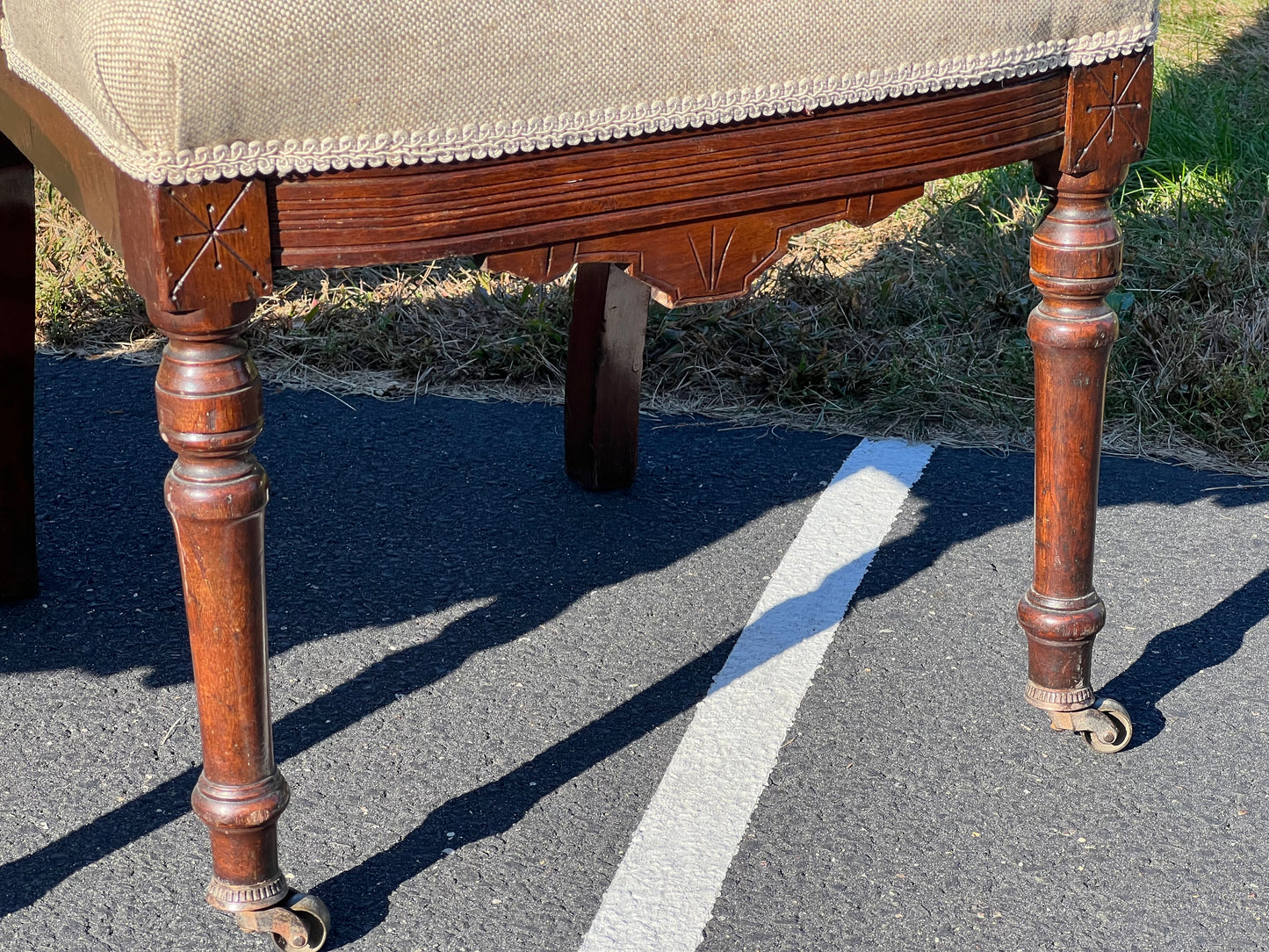 Pair of Antique Eastlake Victorian Parlor Chairs c. 1880