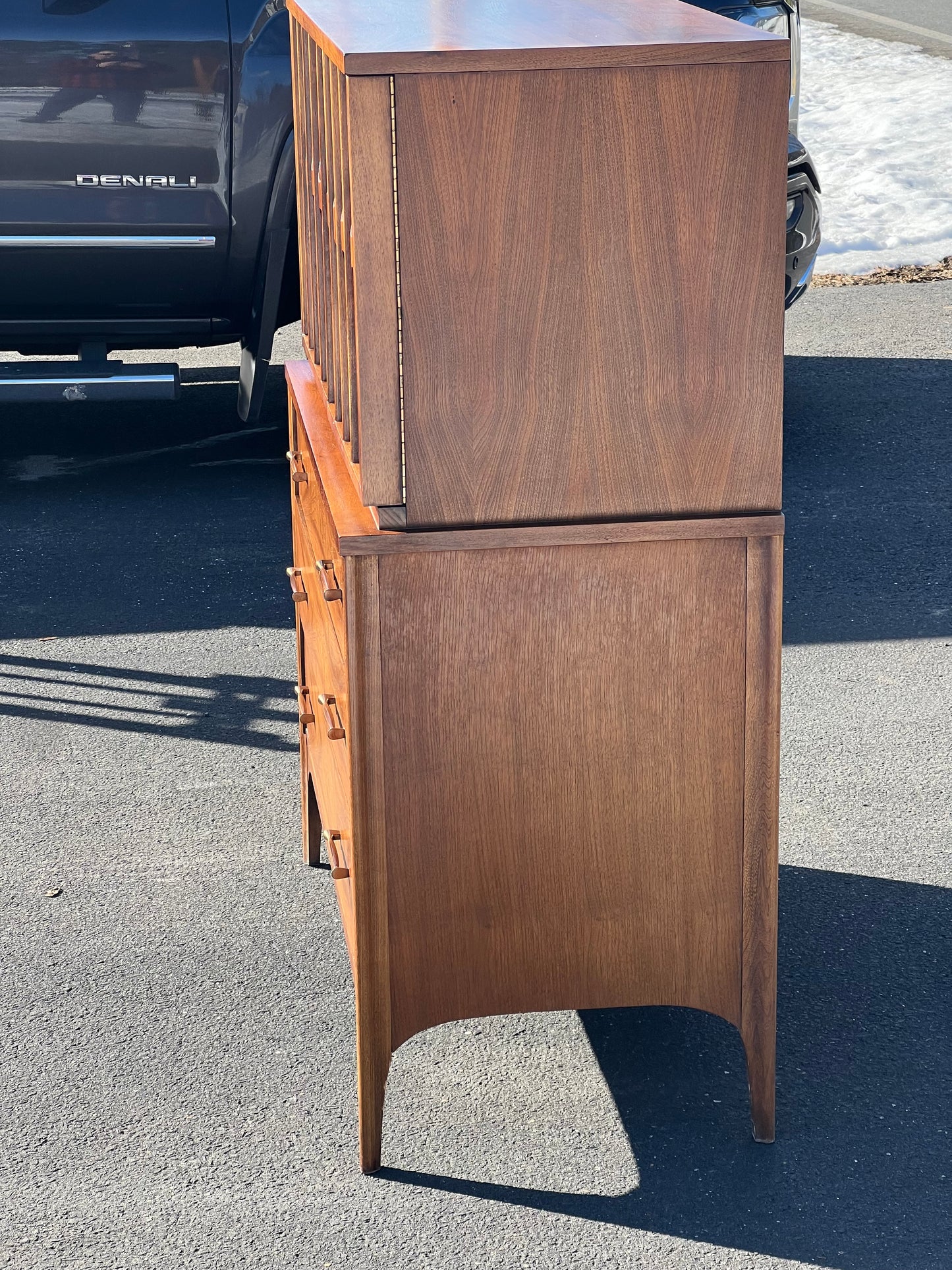 Mid Century Modern Perspecta by Kent Coffey Walnut and Rosewood Tall Chest