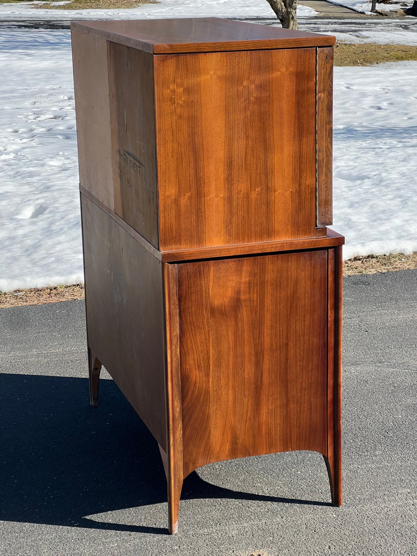 Mid Century Modern Perspecta by Kent Coffey Walnut and Rosewood Tall Chest