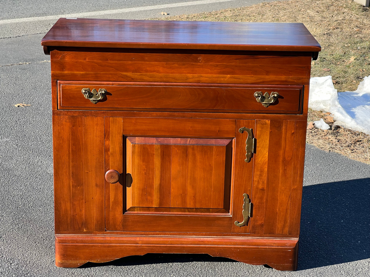 Vintage Solid Cherry Server by Monitor Furniture Co.