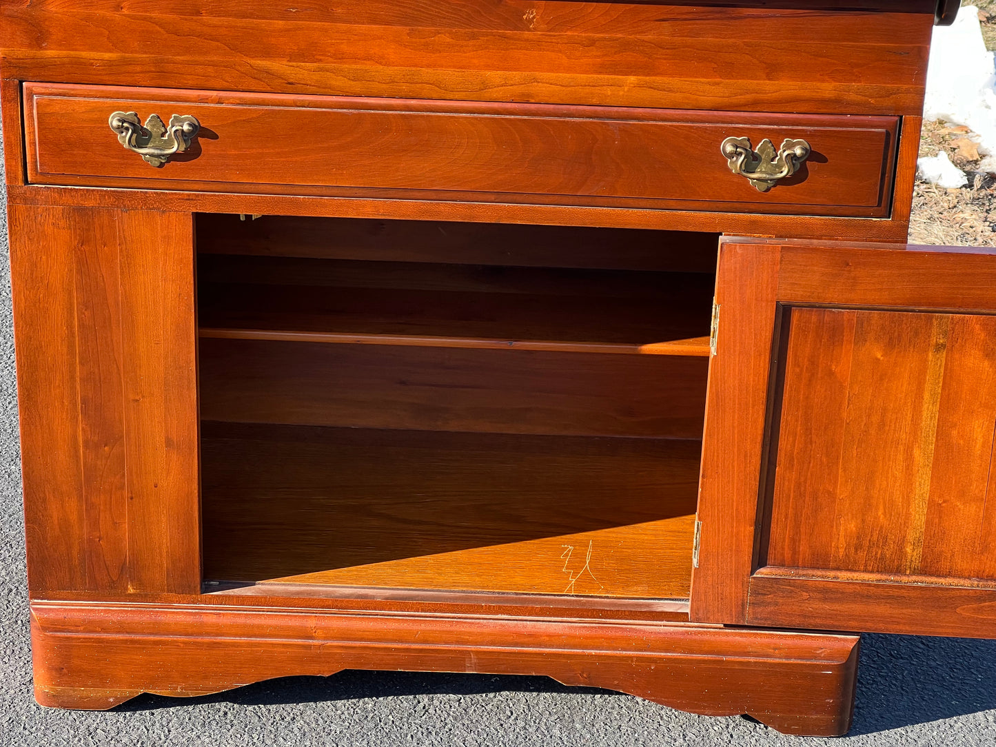 Vintage Solid Cherry Server by Monitor Furniture Co.