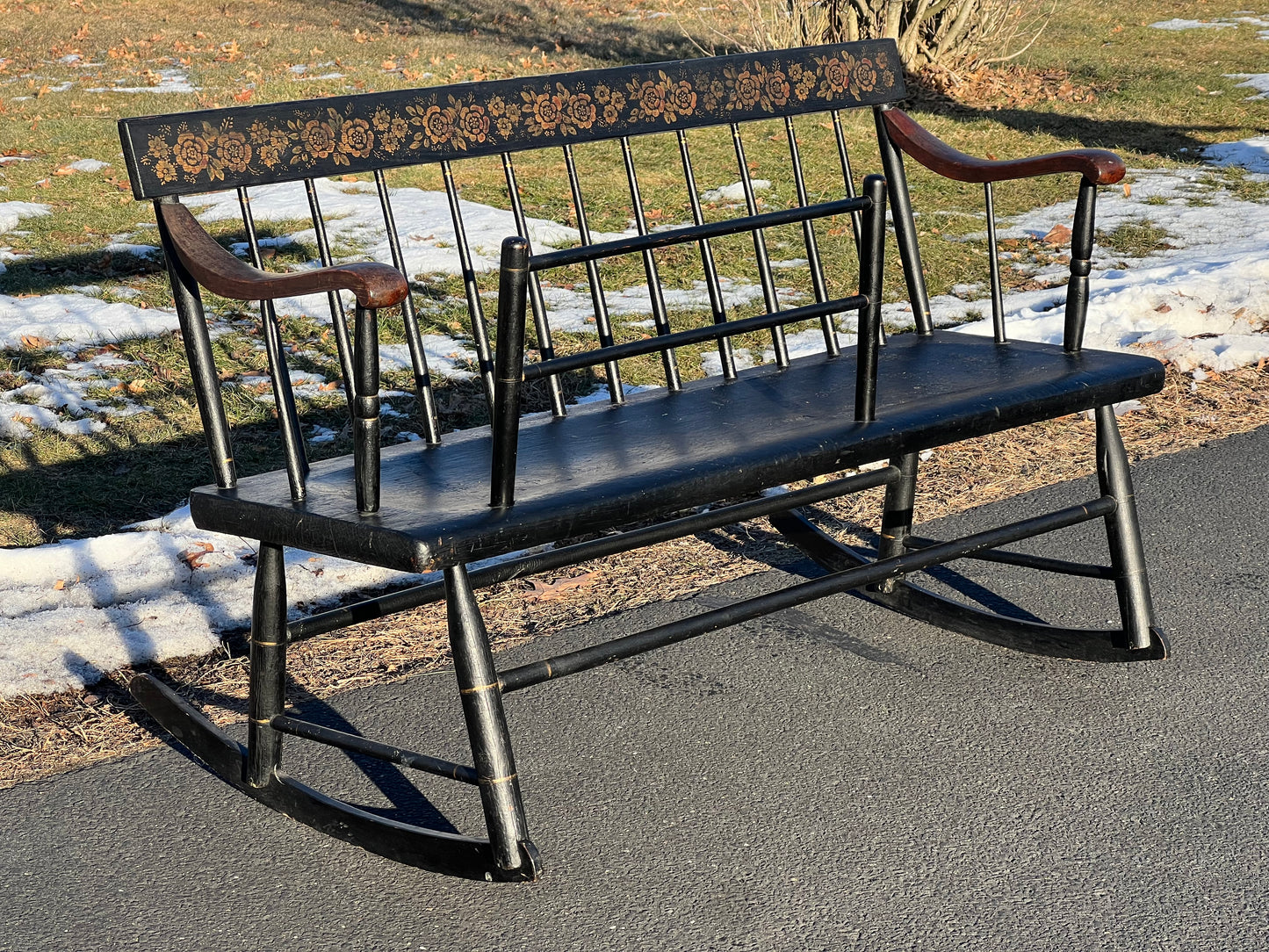 Antique 19th Century Nanny Bench