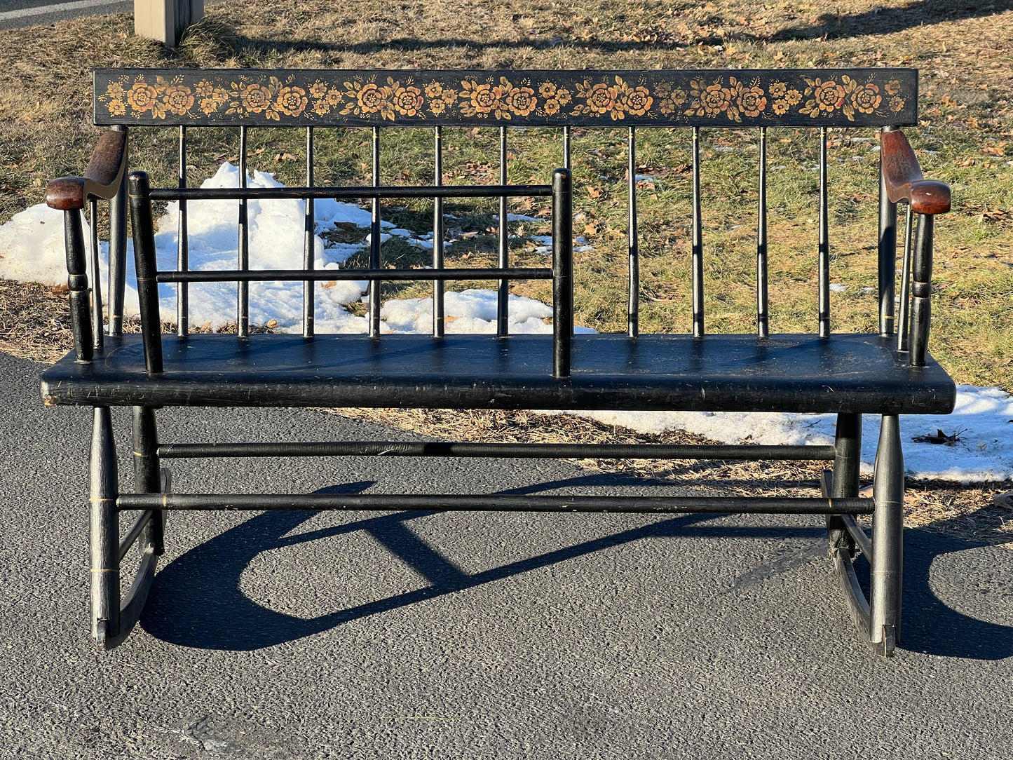 Antique 19th Century Nanny Bench