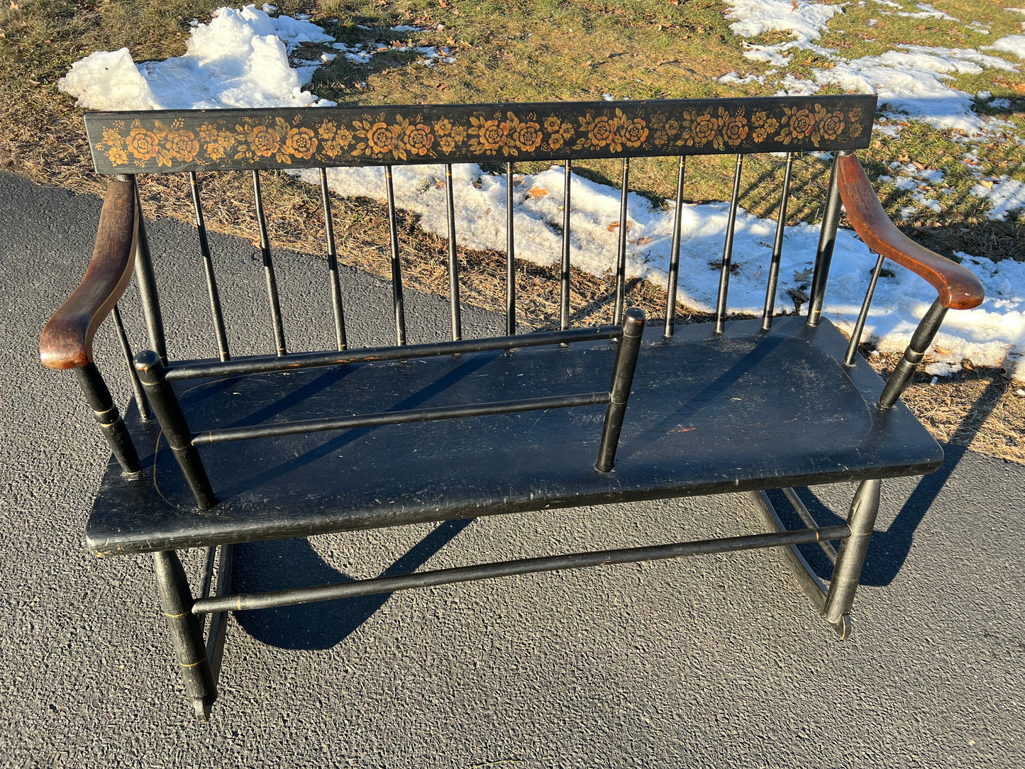 Antique 19th Century Nanny Bench