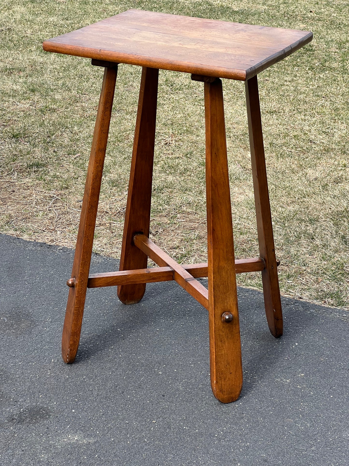 Vintage Arts and Crafts Cottage Style Elm Plant Stand