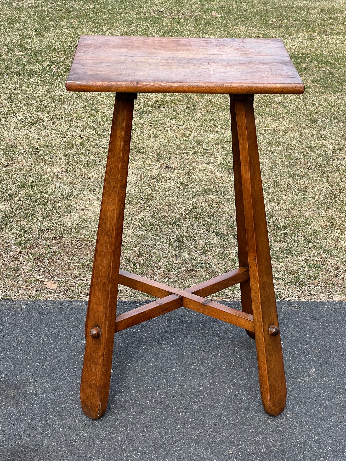 Vintage Arts and Crafts Cottage Style Elm Plant Stand