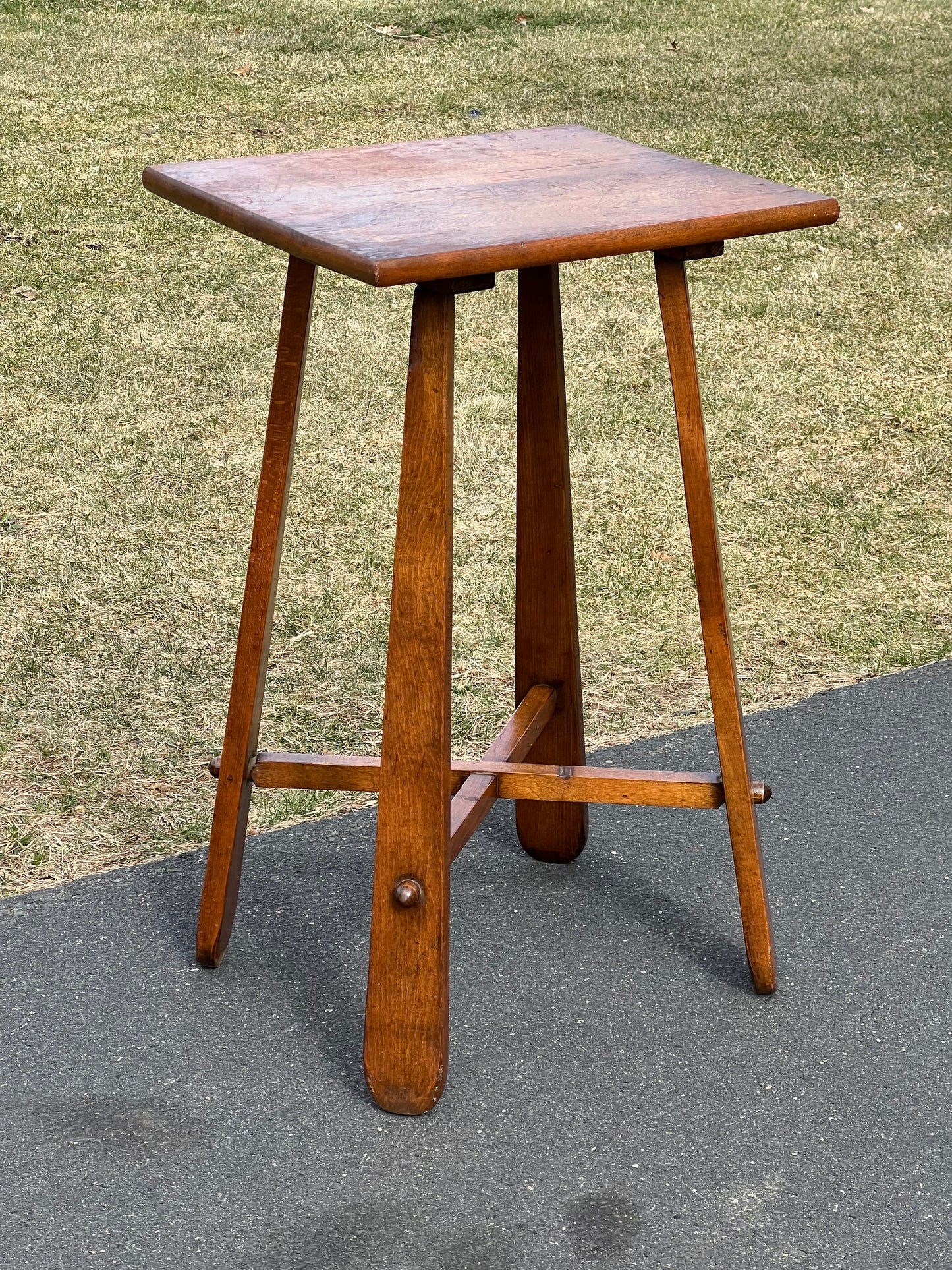 Vintage Arts and Crafts Cottage Style Elm Plant Stand