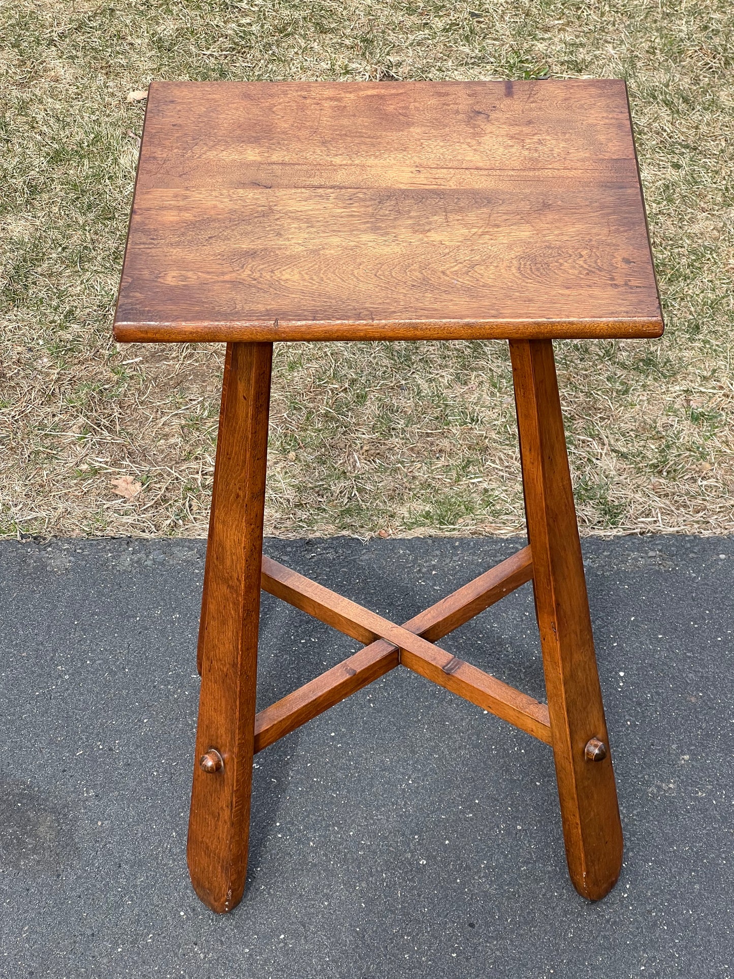 Vintage Arts and Crafts Cottage Style Elm Plant Stand