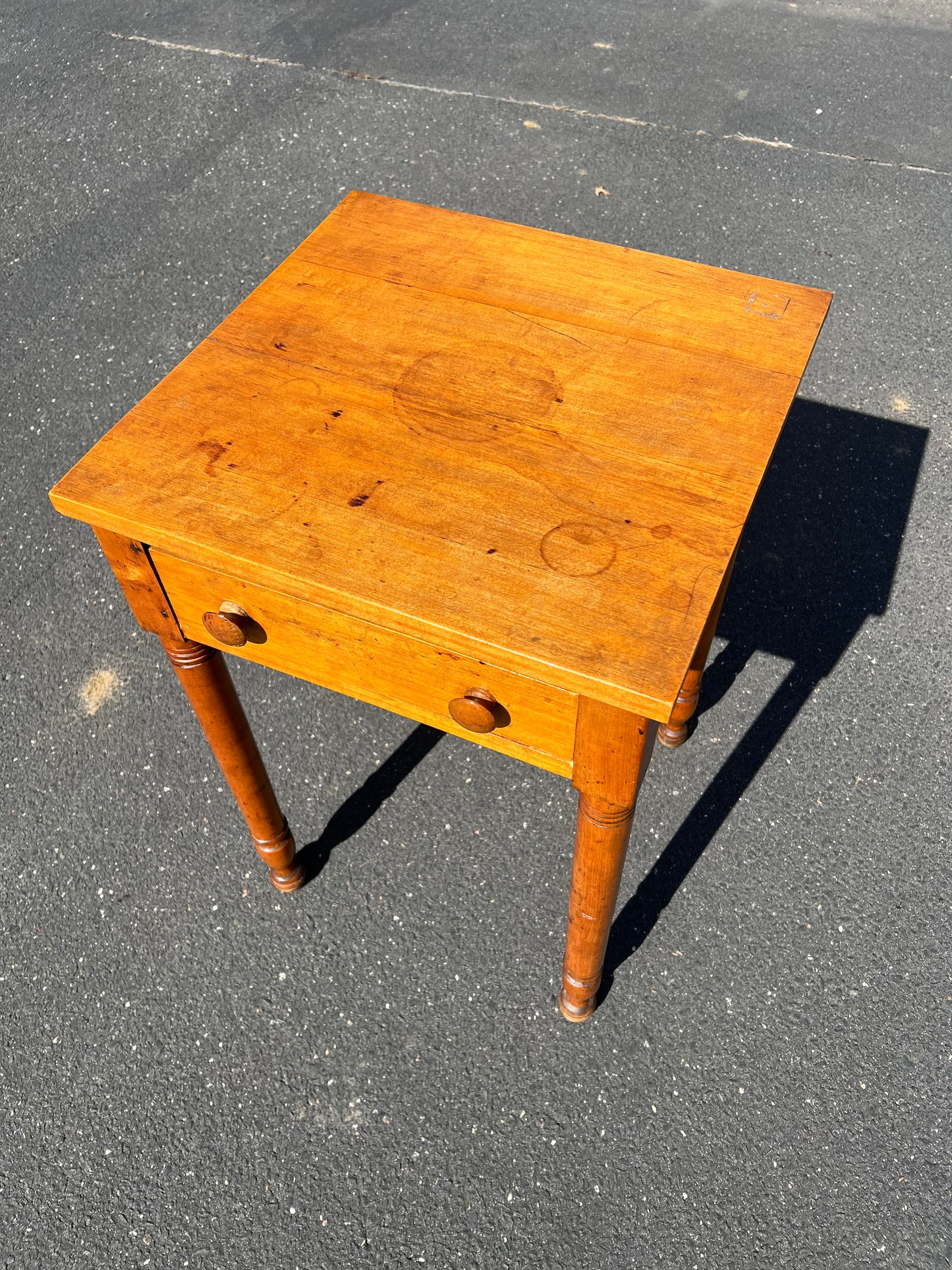 Antique 19th Century Sheraton Maple One Drawer Stand