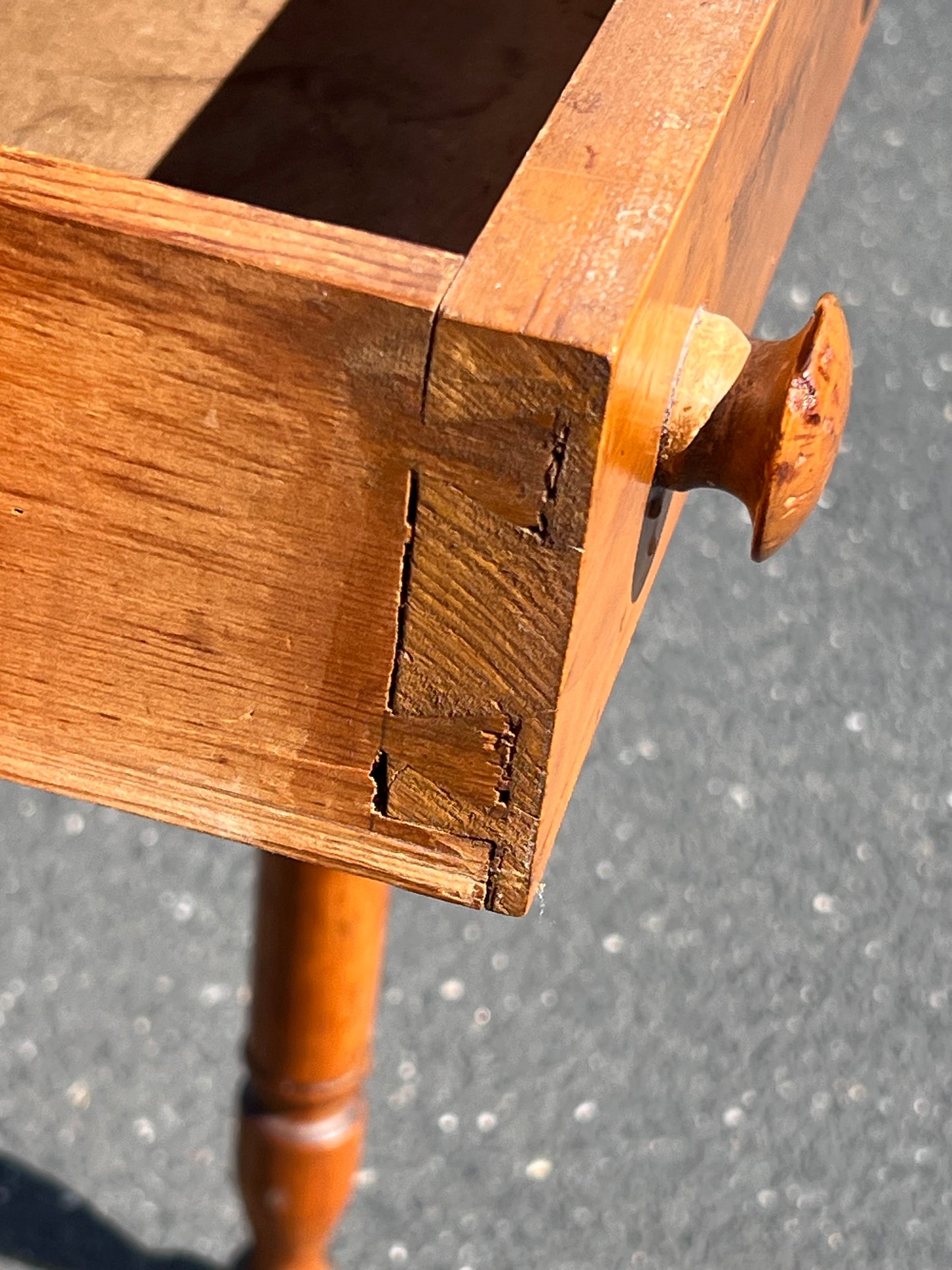 Antique 19th Century Sheraton Maple One Drawer Stand