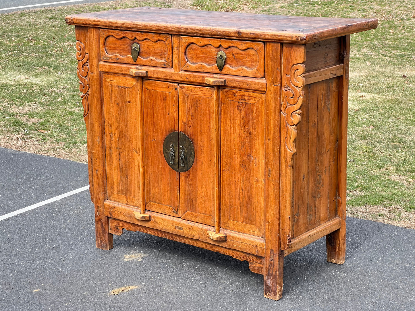 Antique Qing Dynasty Butterfly Cabinet c. 1800s