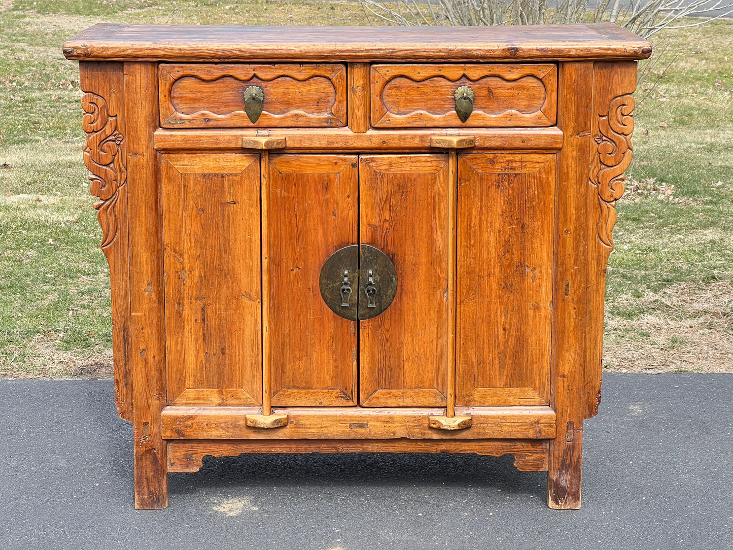 Antique Qing Dynasty Butterfly Cabinet c. 1800s