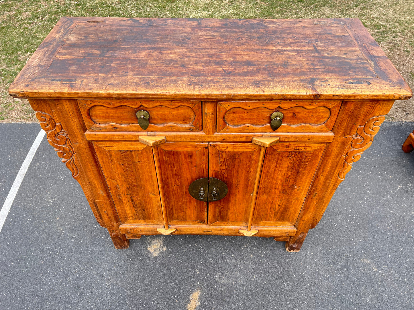 Antique Qing Dynasty Butterfly Cabinet c. 1800s