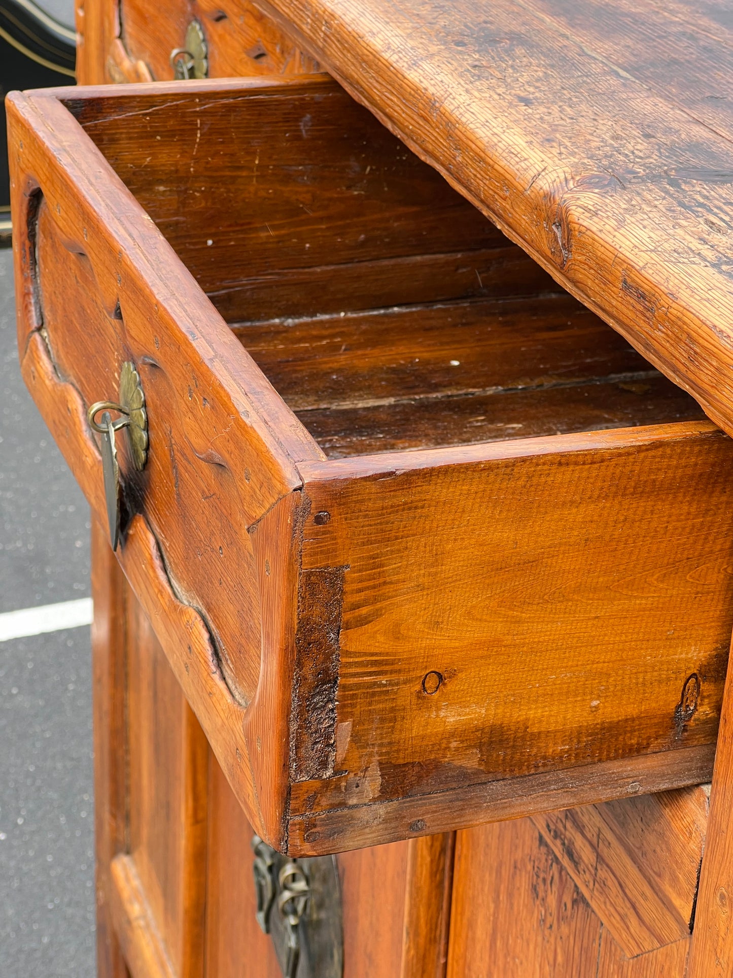 Antique Qing Dynasty Butterfly Cabinet c. 1800s