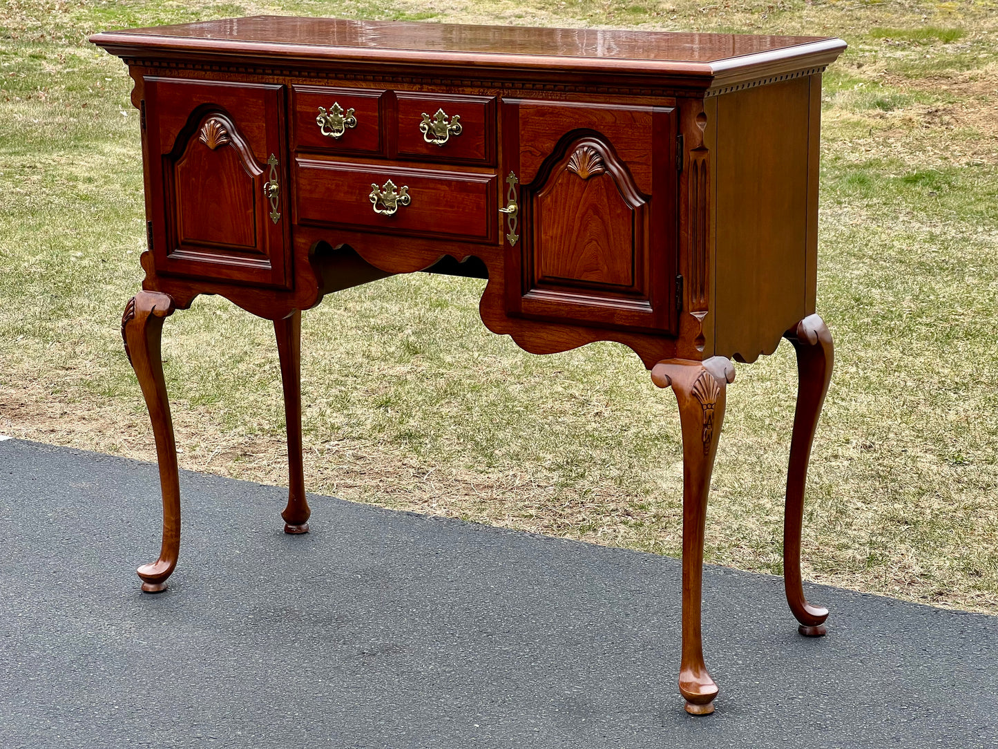 Vintage Solid Cherry Chippendale Style Buffet Server by Lexington