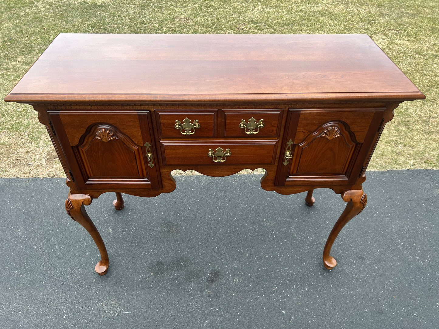 Vintage Solid Cherry Chippendale Style Buffet Server by Lexington