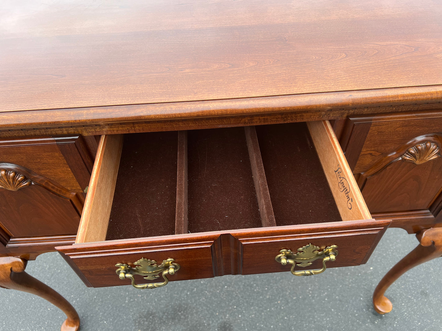 Vintage Solid Cherry Chippendale Style Buffet Server by Lexington