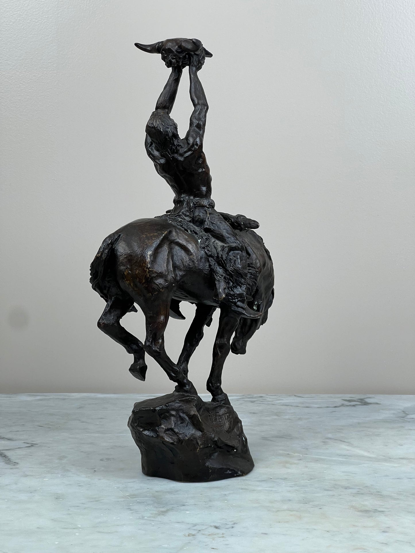 Signed Buck McCain Bronze “Prayer to the Healing Spirit” Native American Statue