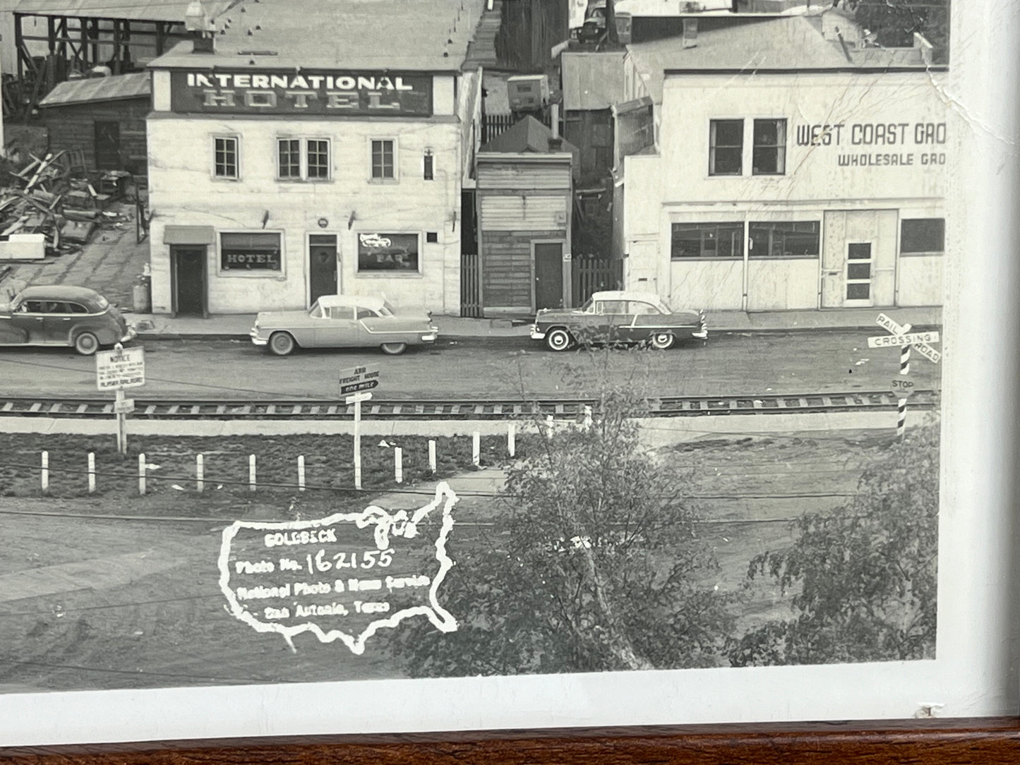 Framed Panoramic Photograph of Fairbanks Alaska c. 1955