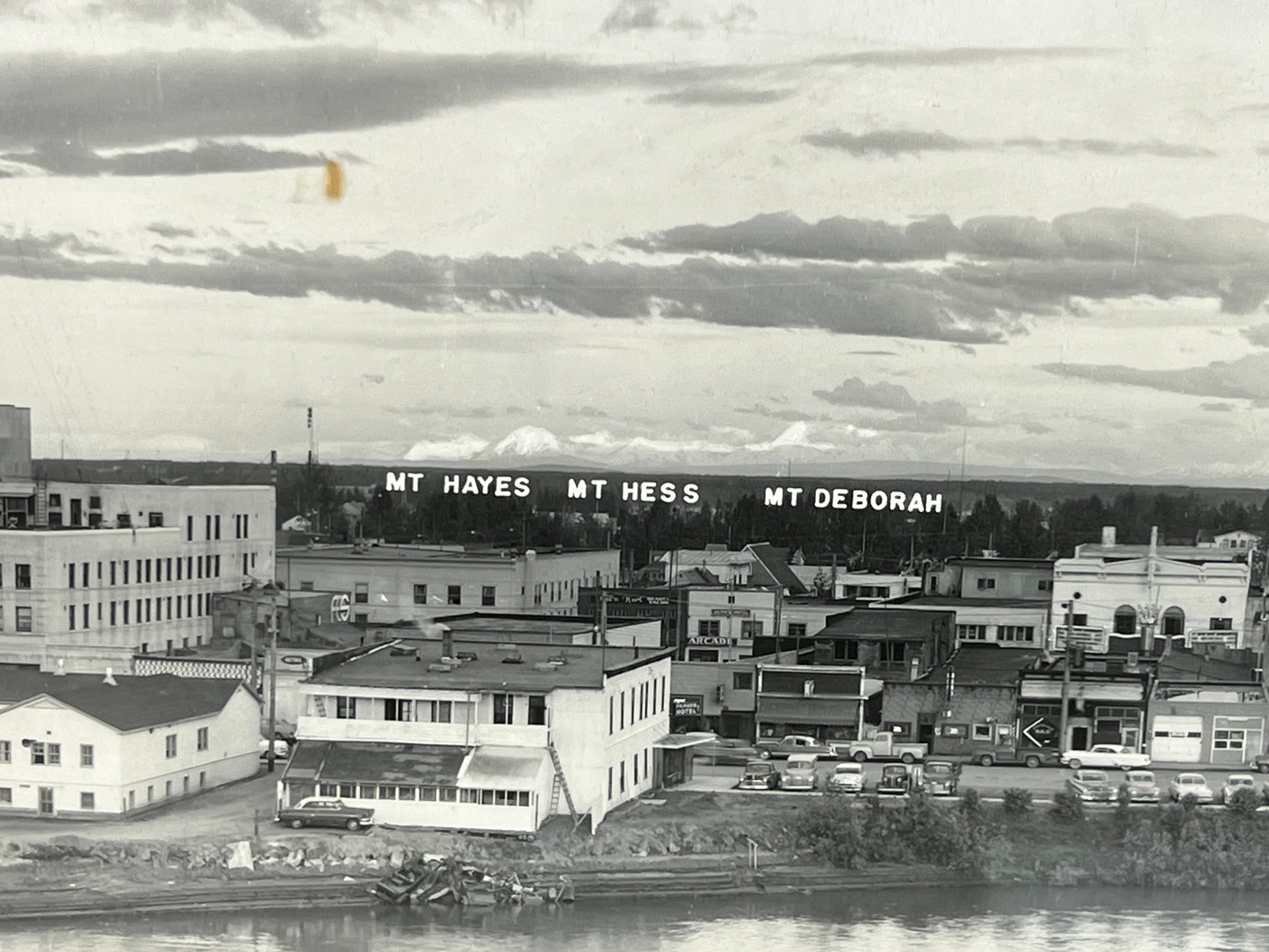 Framed Panoramic Photograph of Fairbanks Alaska c. 1955