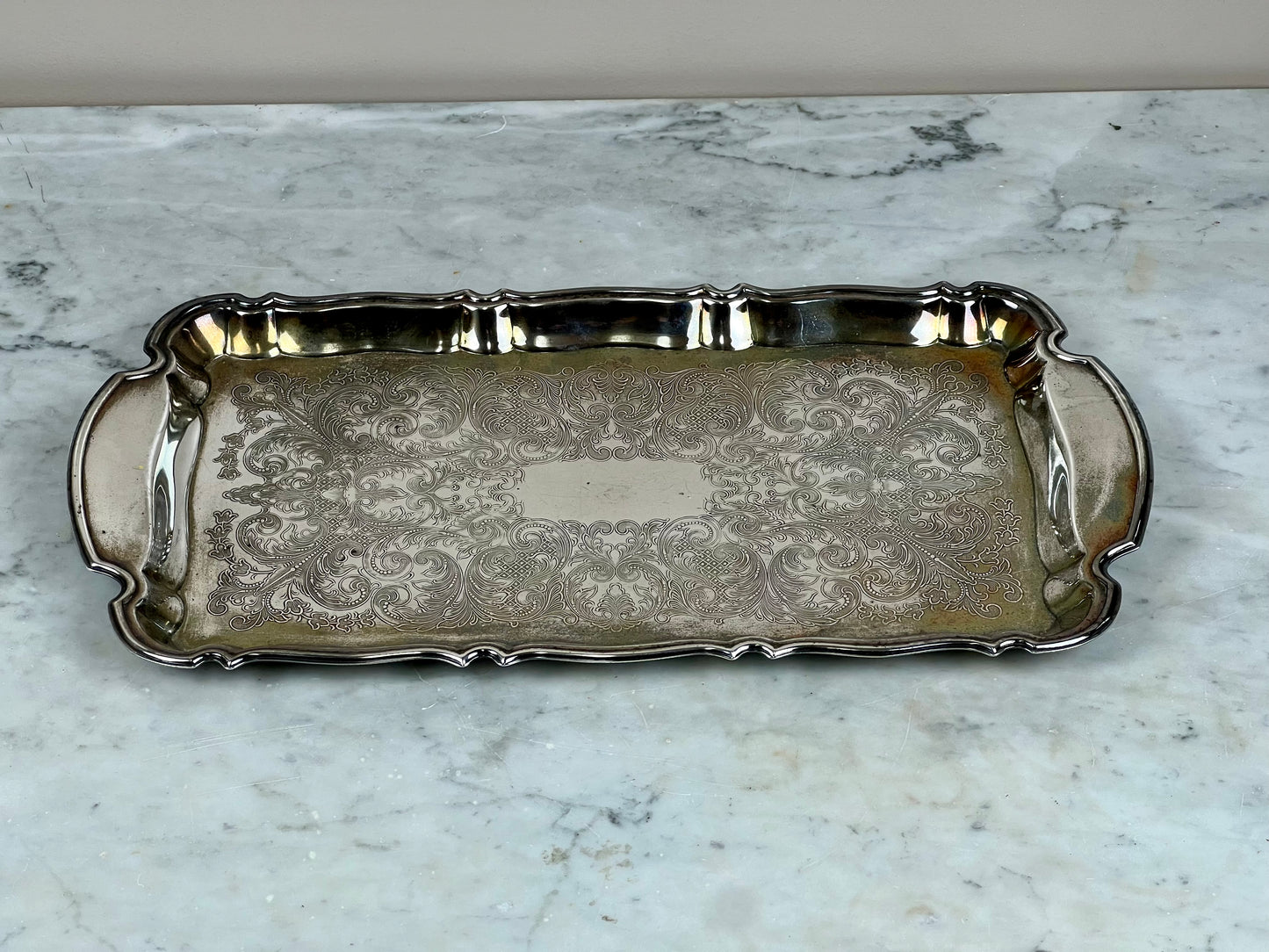 Antique Silver Plate Serving Tray