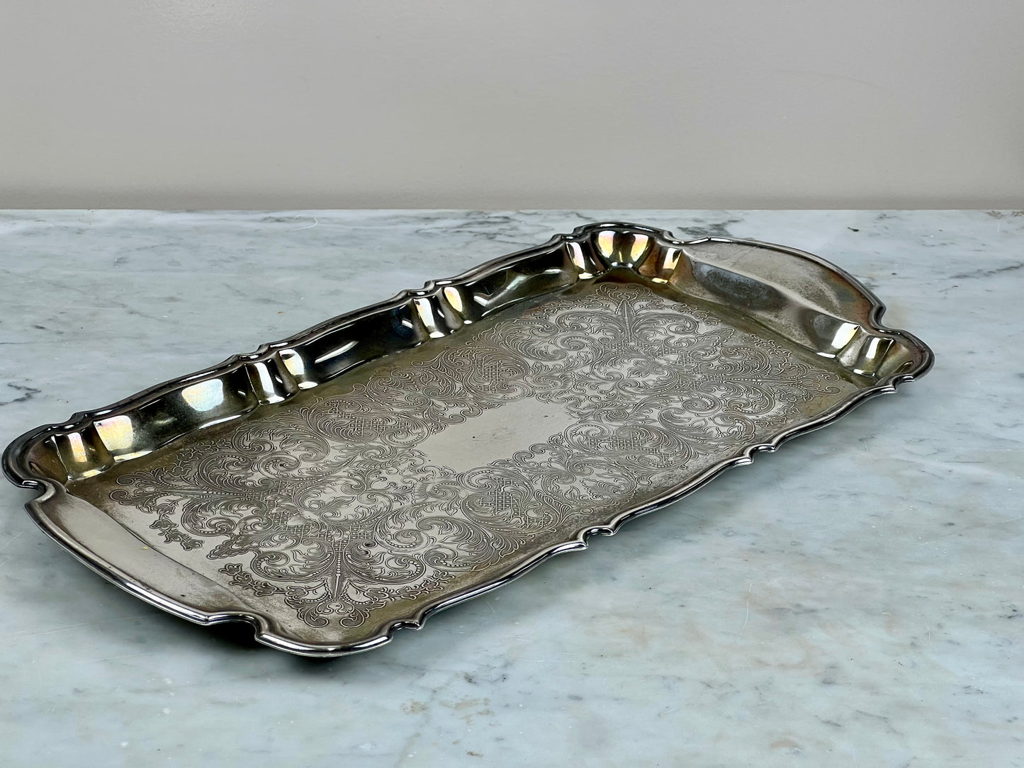 Antique Silver Plate Serving Tray