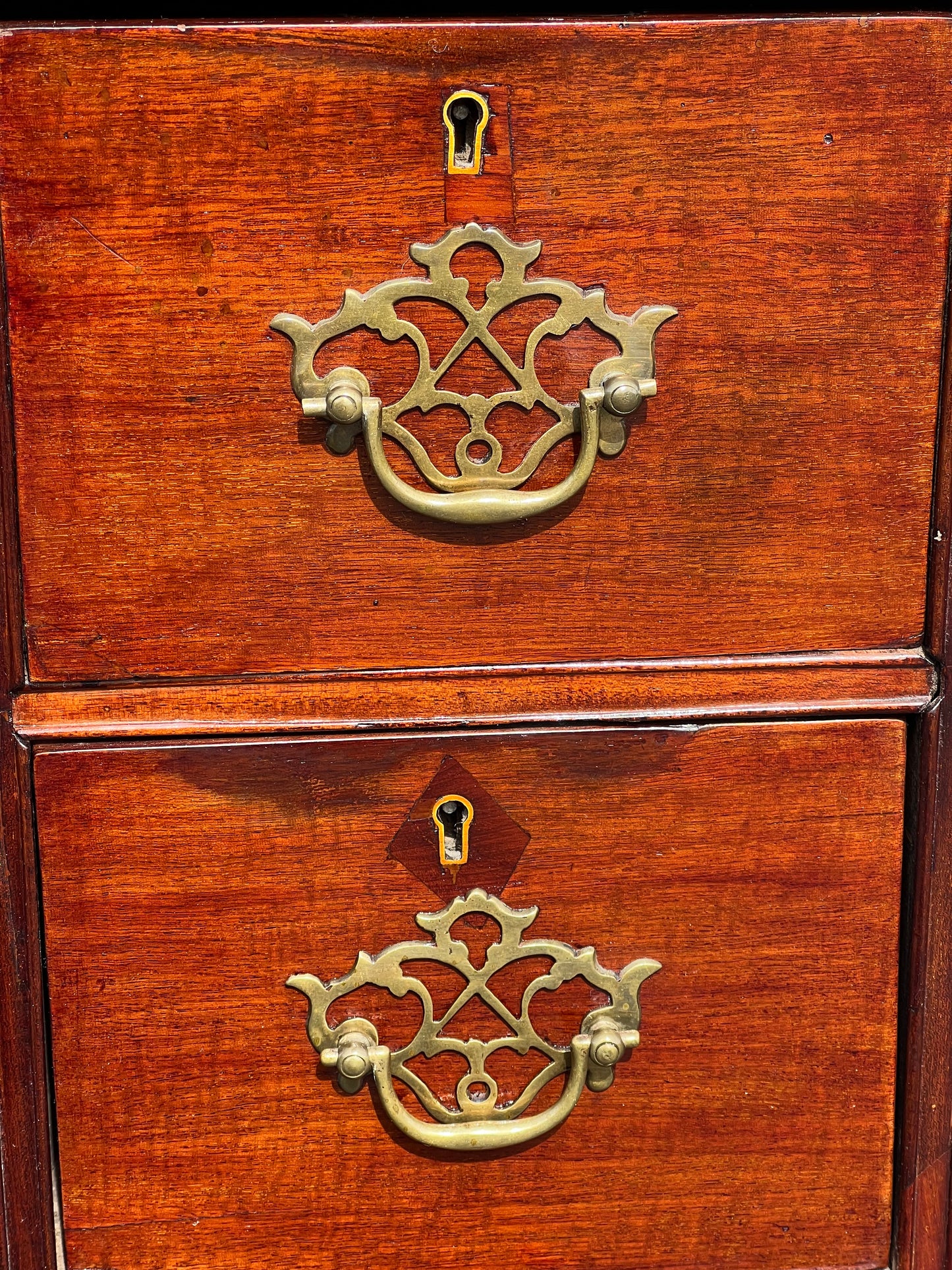 Antique George III Mahogany Kneehole Desk c. Late 18th Century