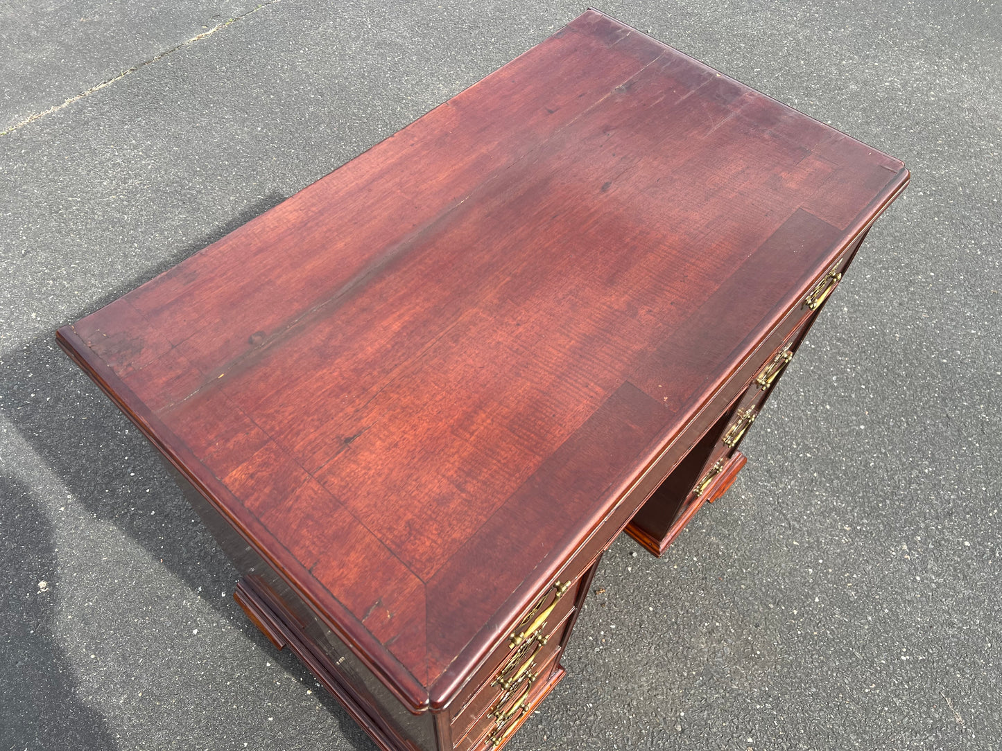 Antique George III Mahogany Kneehole Desk c. Late 18th Century